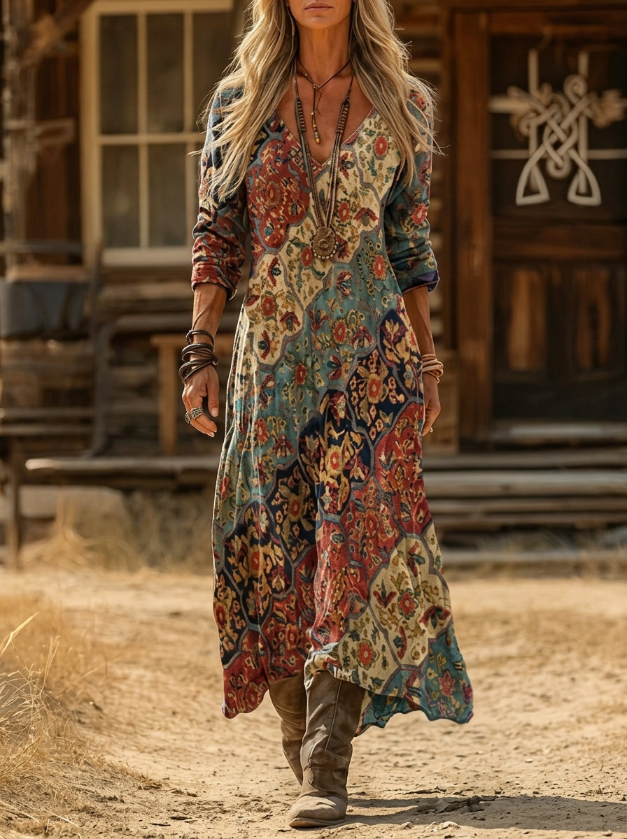 Lydia · Vestido largo fluido de corte suave
