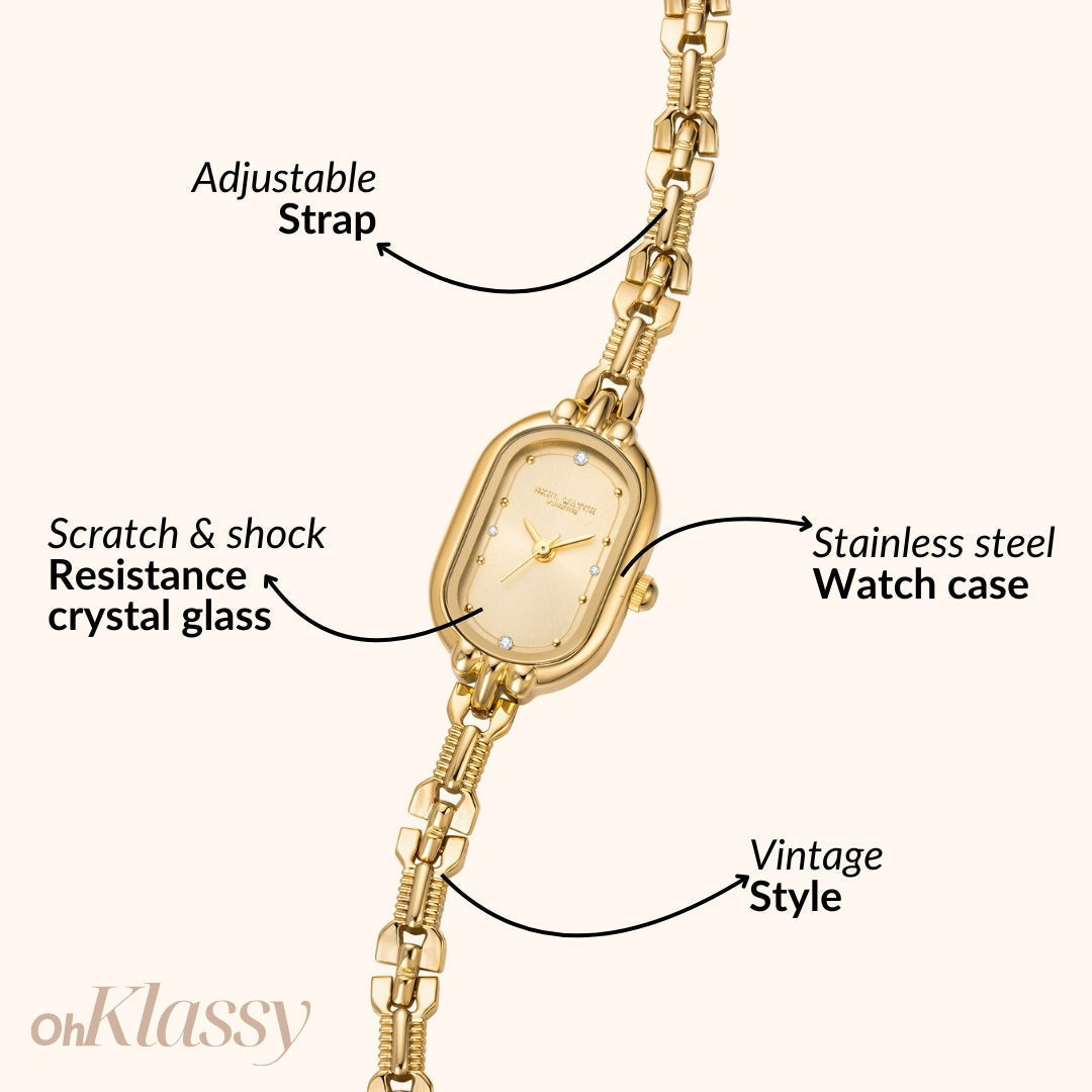 Amara · Reloj de Mujer Dorado Clásico