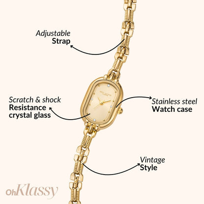 Amara · Reloj de Mujer Dorado Clásico