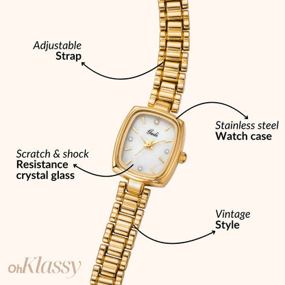 Aurora · Reloj de Mujer Dorado con Detalle de Perla