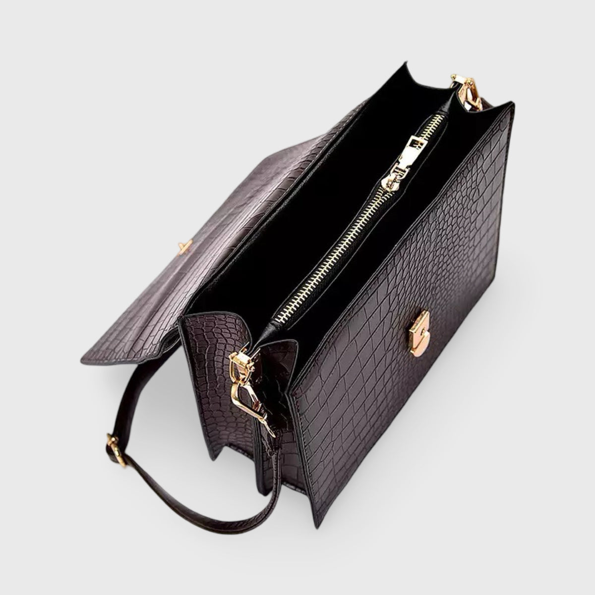 Velluto · Bolso Bandolera Rígido Efecto Cocodrilo