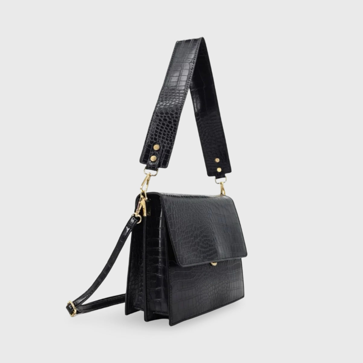 Velluto · Bolso Bandolera Rígido Efecto Cocodrilo
