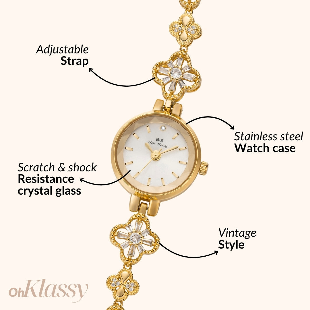 Odette · Reloj de Mujer Dorado con Esfera Blanca 23 mm