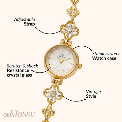 Odette · Reloj de Mujer Dorado con Esfera Blanca 23 mm