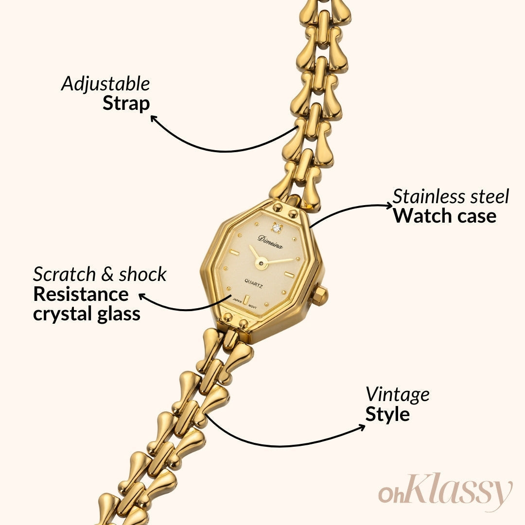 Celeste · Reloj de Mujer Dorado de Acero Inoxidable