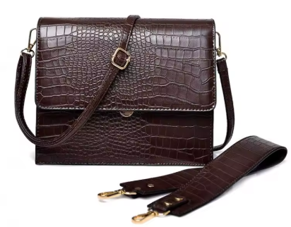 Velluto · Bolso Bandolera Rígido Efecto Cocodrilo