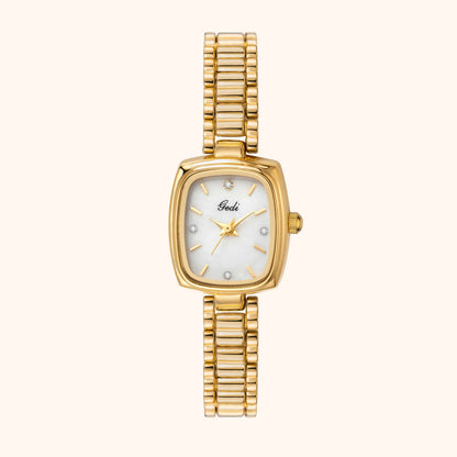 Aurora · Reloj de Mujer Dorado con Detalle de Perla