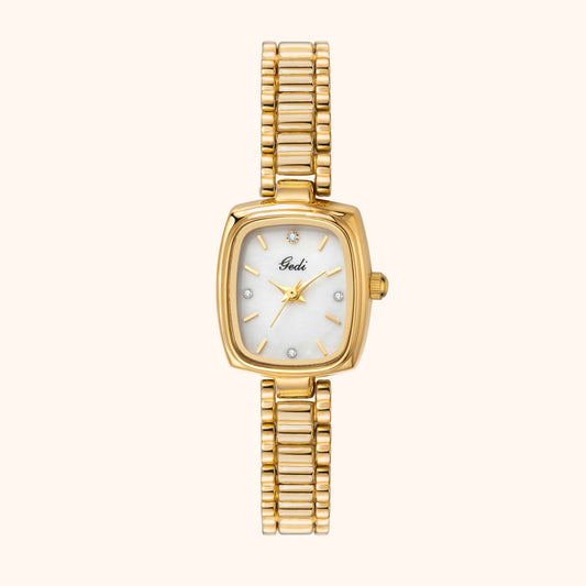 Aurora · Reloj de Mujer Dorado con Detalle de Perla