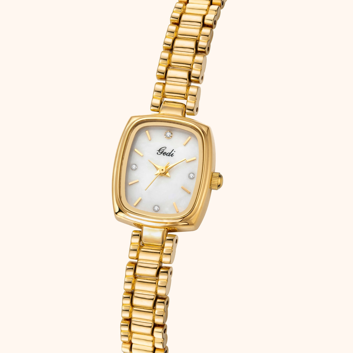 Aurora · Reloj de Mujer Dorado con Detalle de Perla