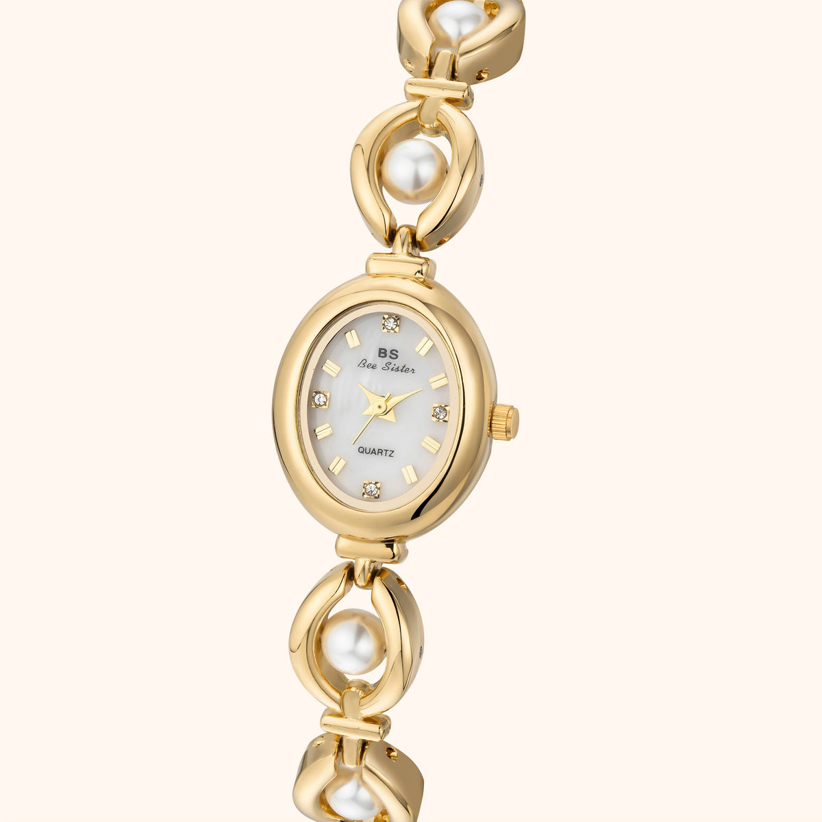 Celina · Reloj de Mujer Dorado con Brazalete Ajustable