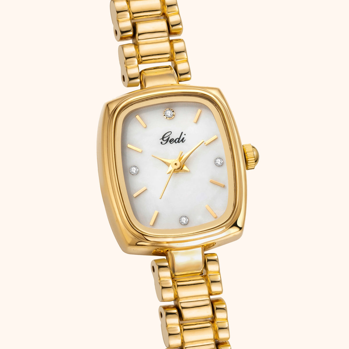 Aurora · Reloj de Mujer Dorado con Detalle de Perla