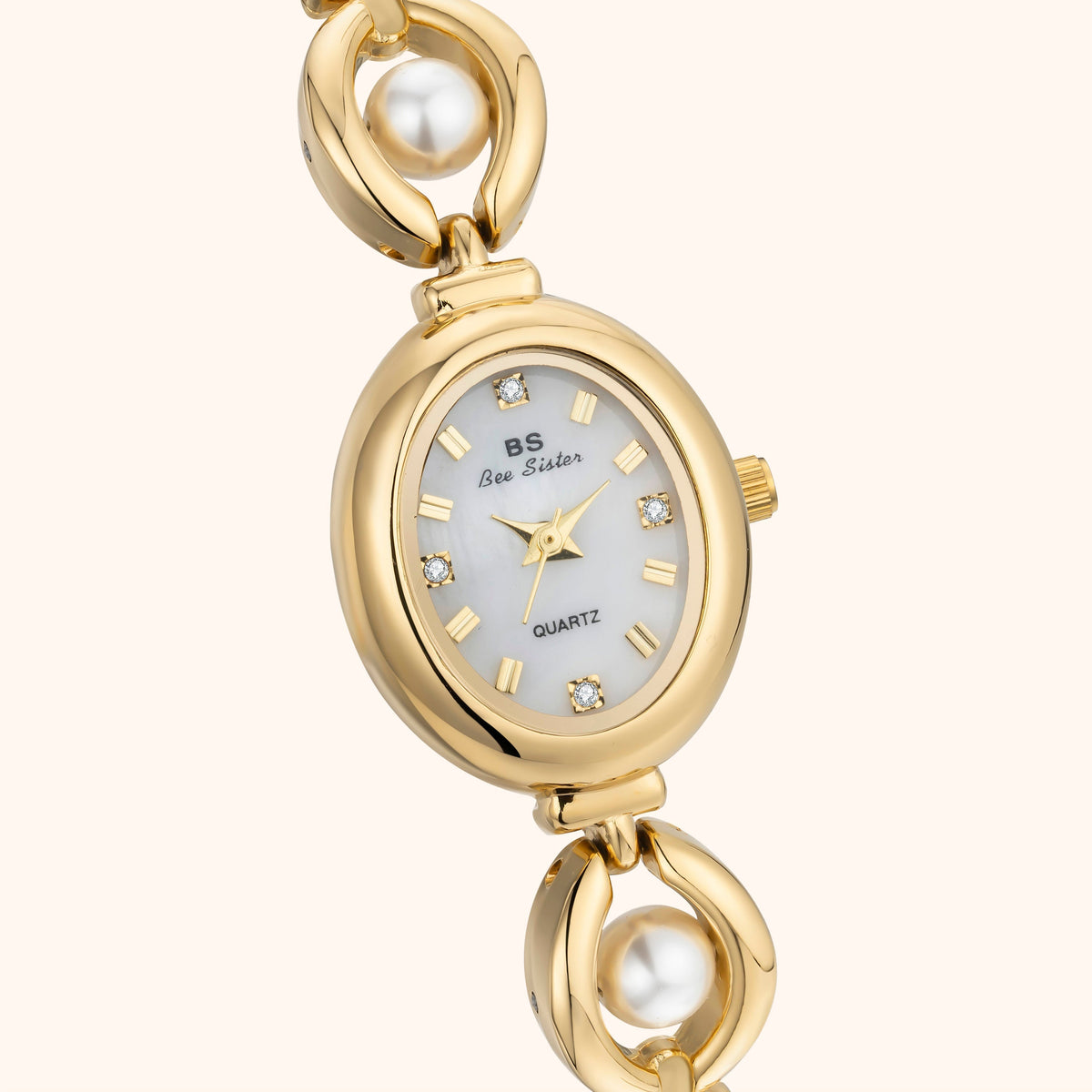 Celina · Reloj de Mujer Dorado con Brazalete Ajustable