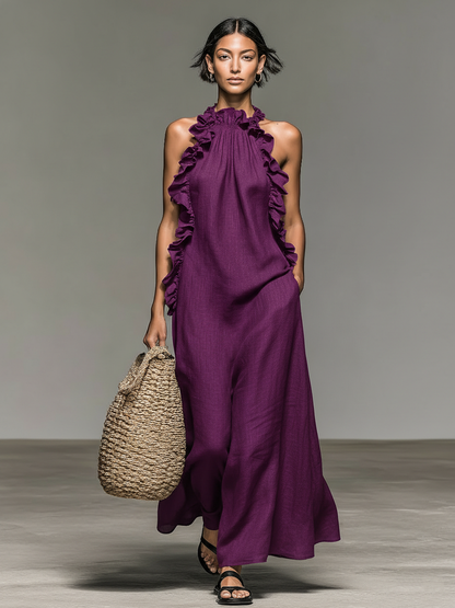 Lua · Vestido Largo con Bolsillos