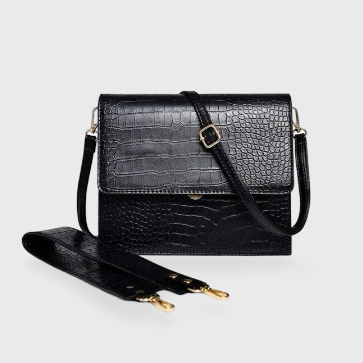 Velluto · Bolso Bandolera Rígido Efecto Cocodrilo