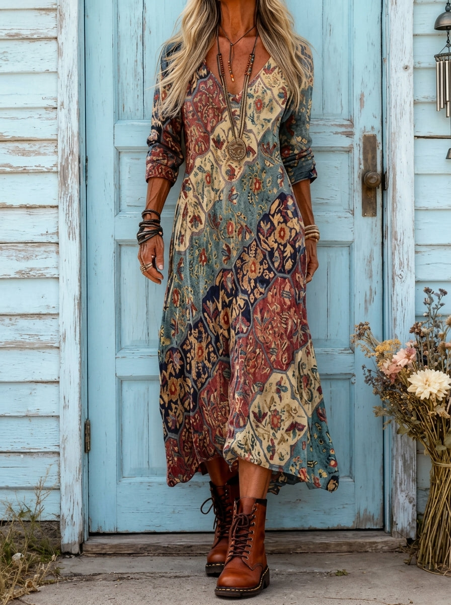 Lydia · Vestido largo fluido de corte suave